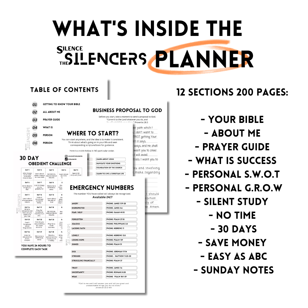 Silence The Silencers Planner